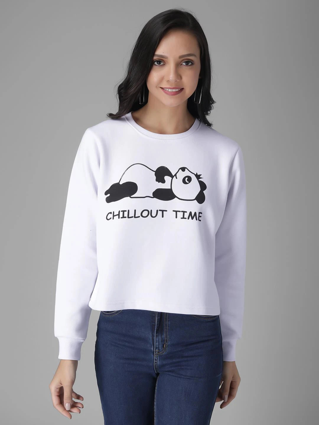 KOTTY Full Sleeve Solid Women Sweatshirt 