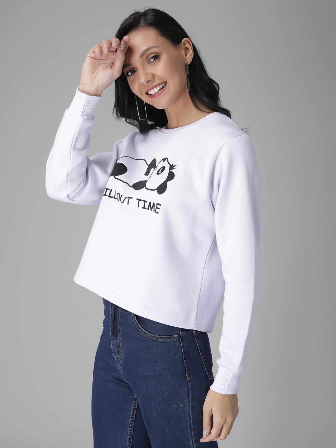 KOTTY Full Sleeve Solid Women Sweatshirt 