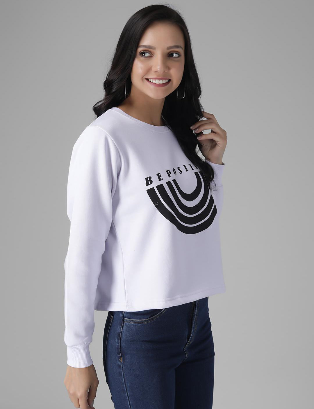KOTTY Full Sleeve Solid Women Sweatshirt 