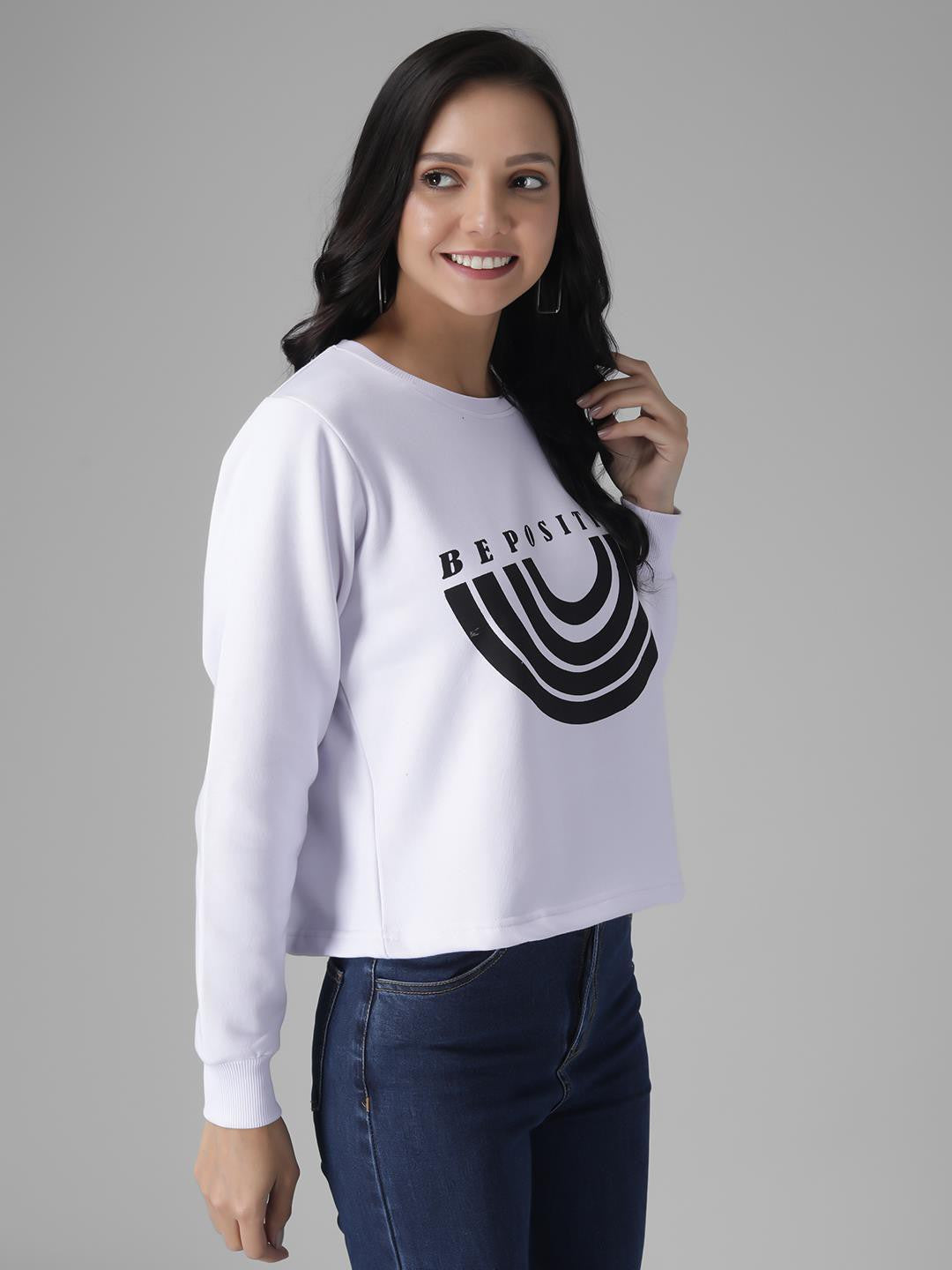 KOTTY Full Sleeve Solid Women Sweatshirt 