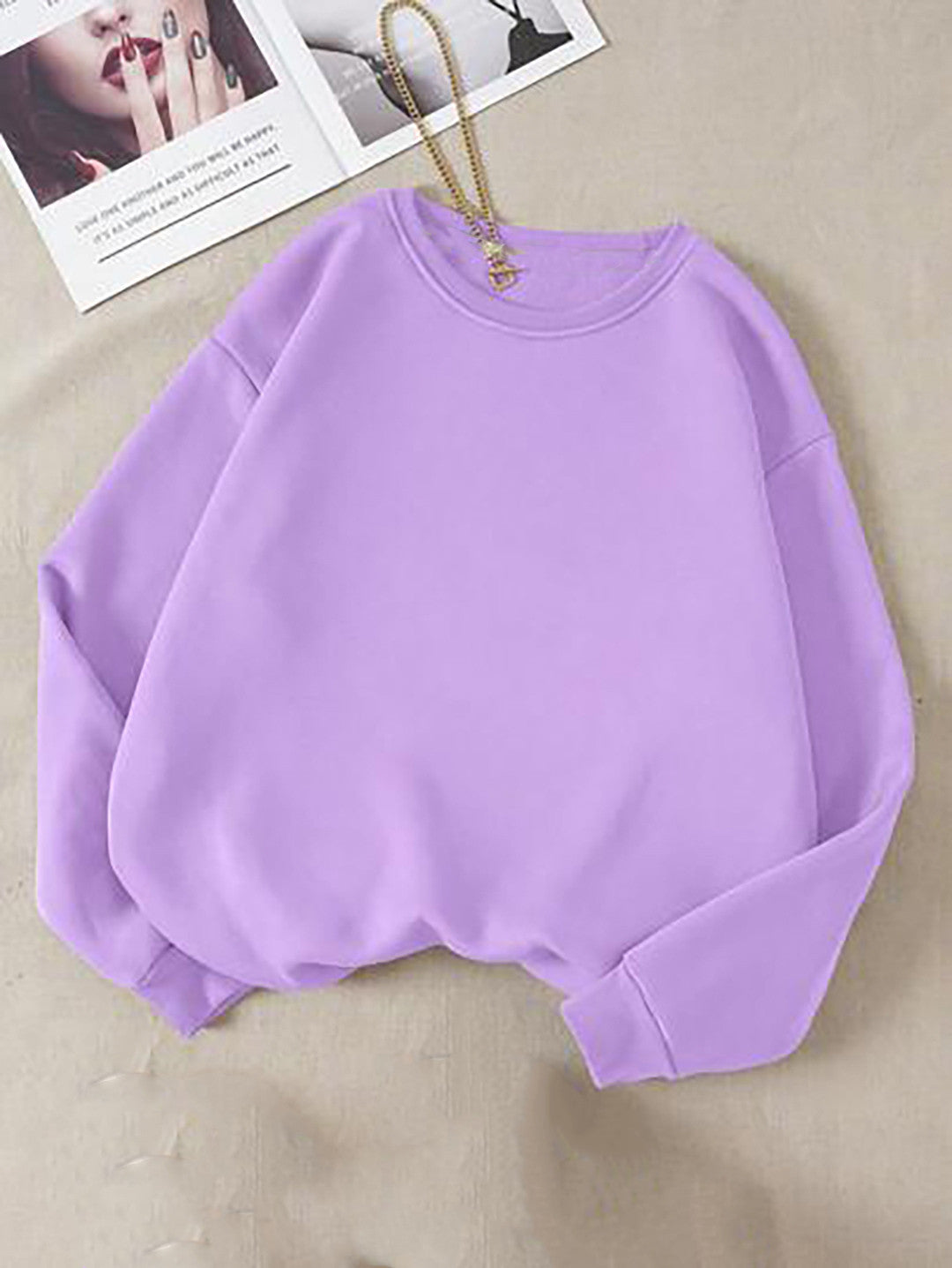 KOTTY Full Sleeve Solid Women Sweatshirt 