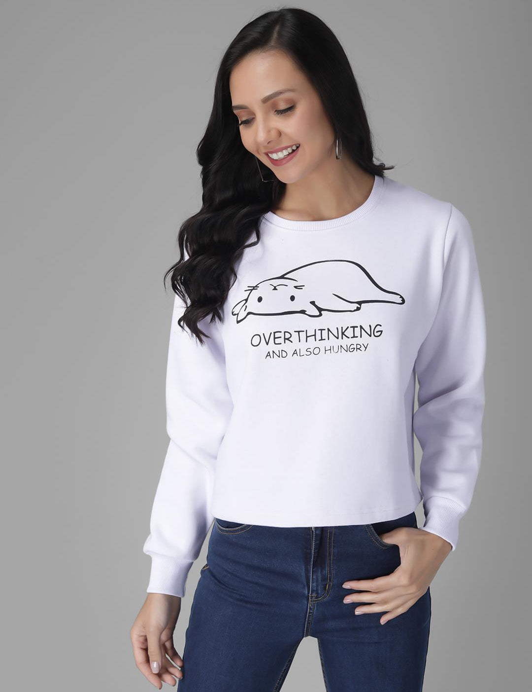 KOTTY Full Sleeve Solid Women Sweatshirt 