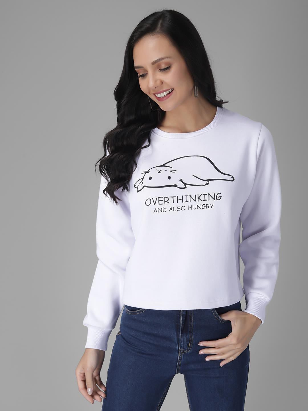 KOTTY Full Sleeve Solid Women Sweatshirt 