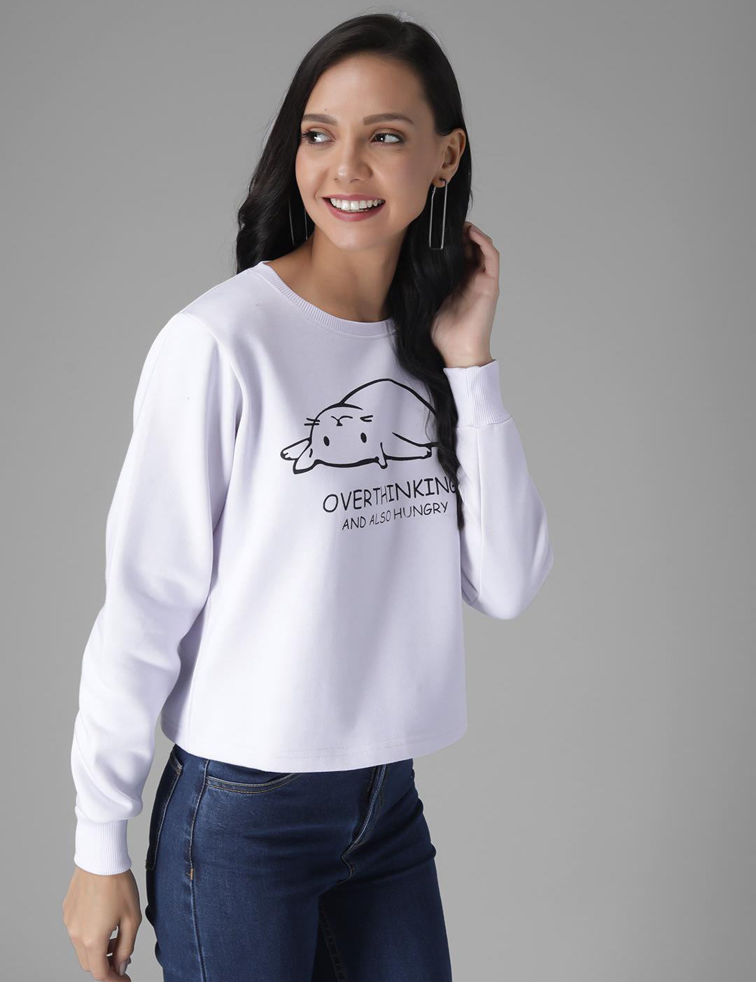 KOTTY Full Sleeve Solid Women Sweatshirt 
