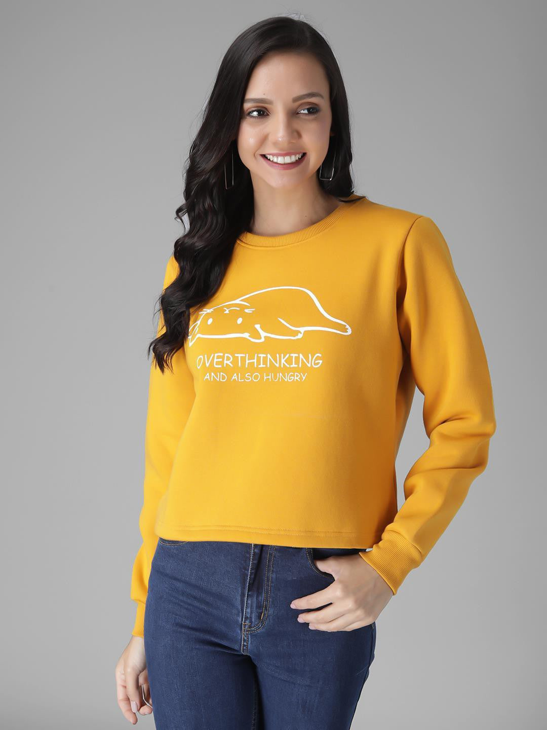 KOTTY Full Sleeve Solid Women Sweatshirt 