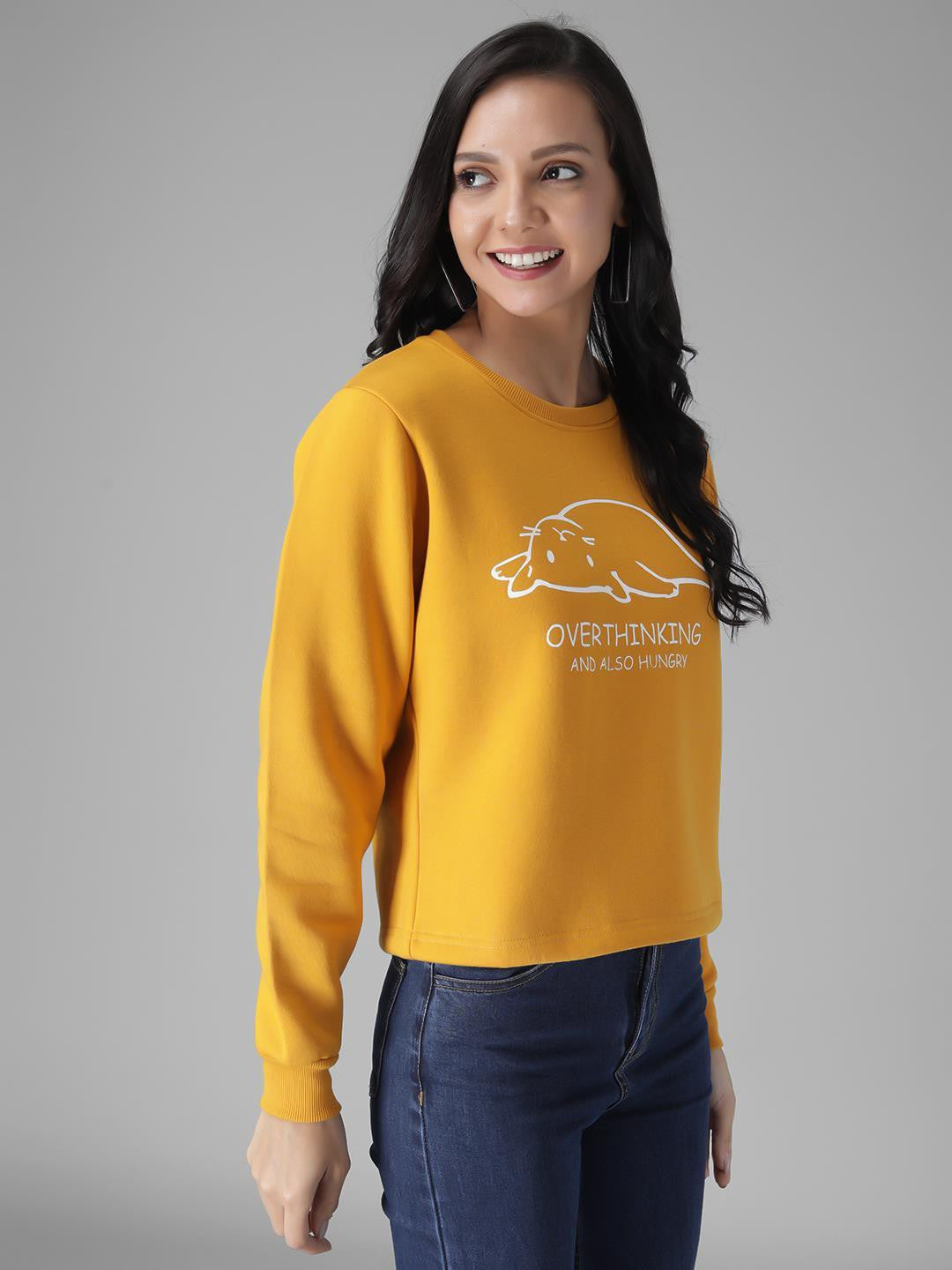 KOTTY Full Sleeve Solid Women Sweatshirt 