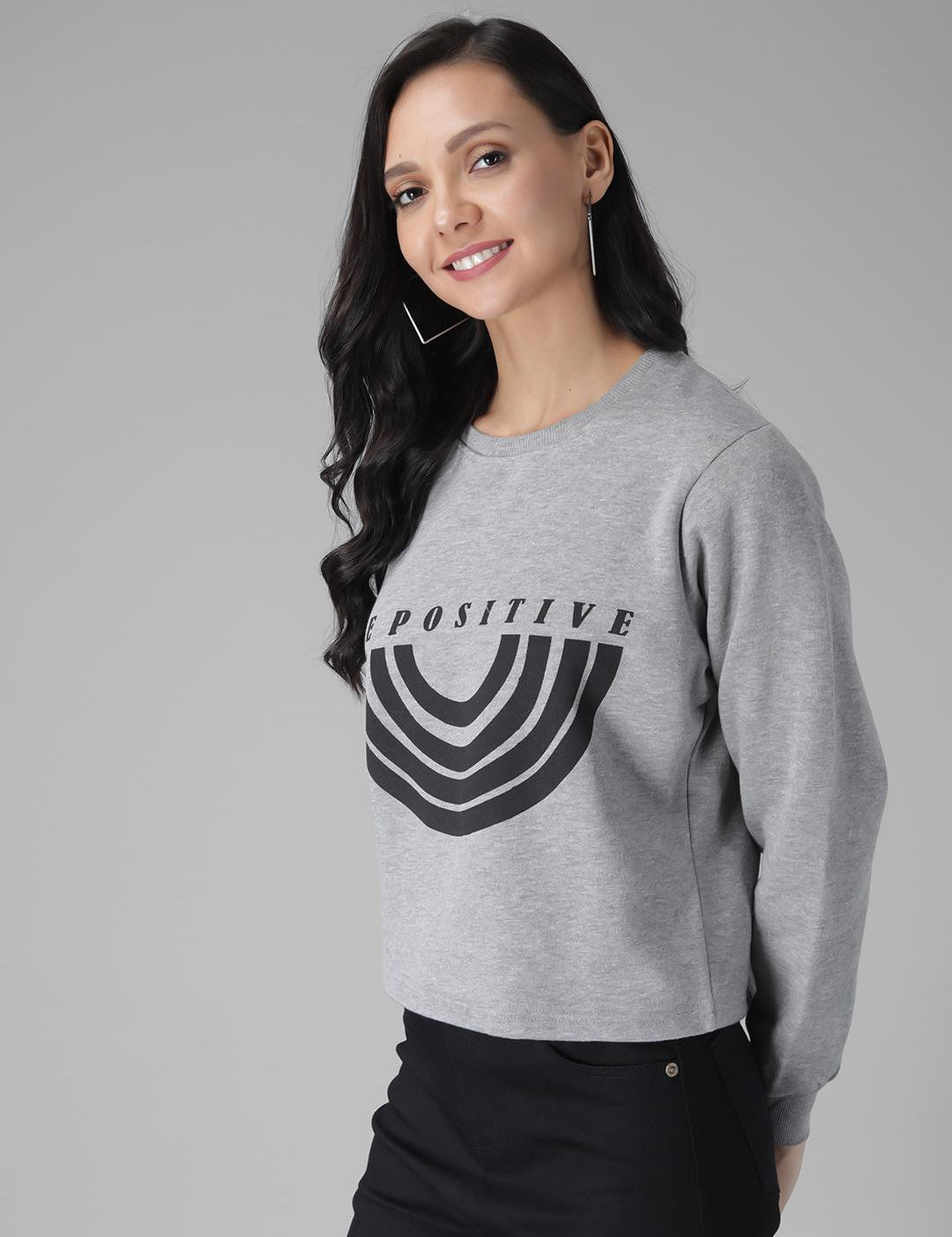 KOTTY Full Sleeve Solid Women Sweatshirt 