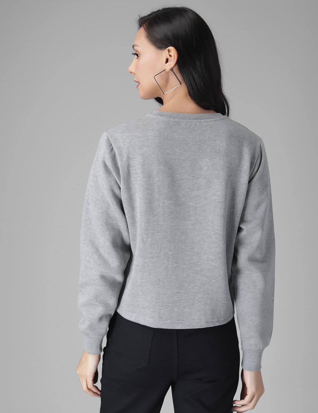 KOTTY Full Sleeve Solid Women Sweatshirt 