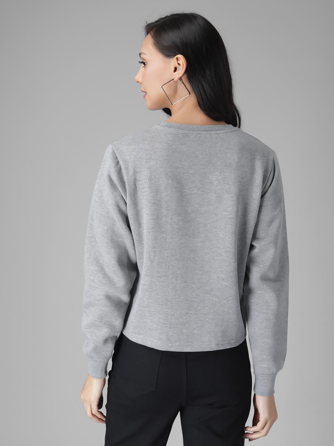 KOTTY Full Sleeve Solid Women Sweatshirt 