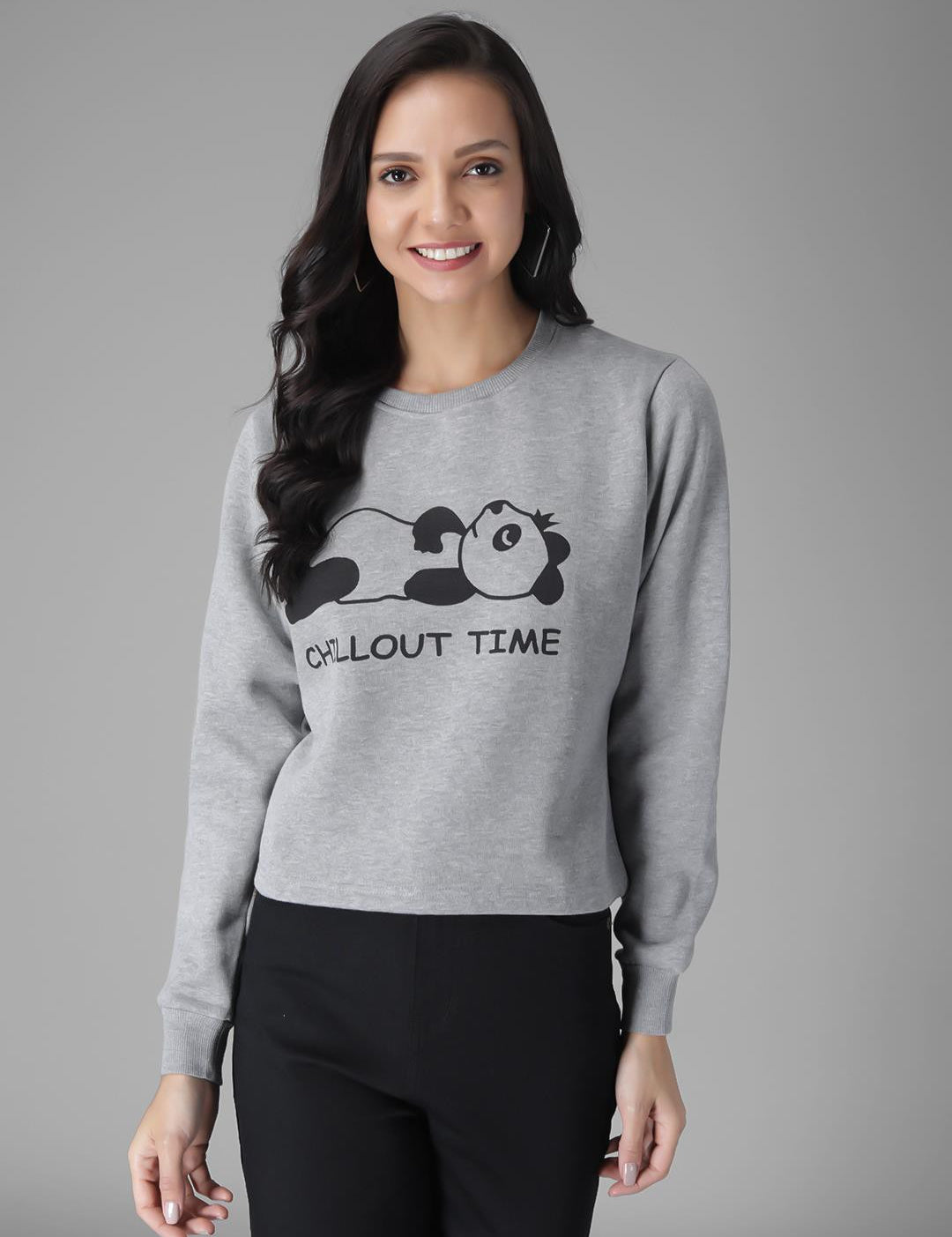 KOTTY Full Sleeve Solid Women Sweatshirt 