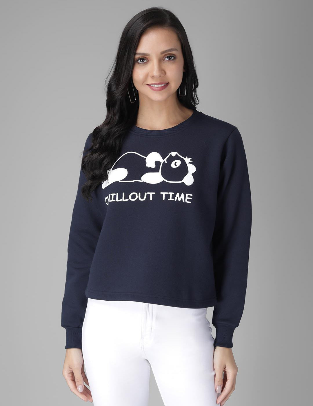 KOTTY Full Sleeve Solid Women Sweatshirt 