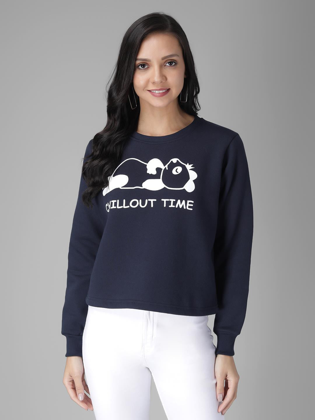 KOTTY Full Sleeve Solid Women Sweatshirt 