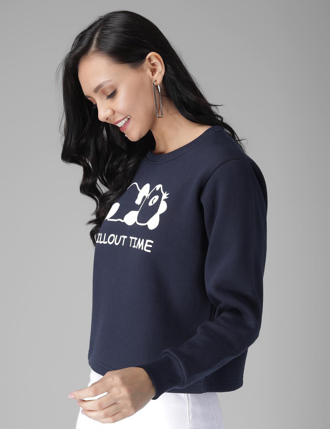 KOTTY Full Sleeve Solid Women Sweatshirt 