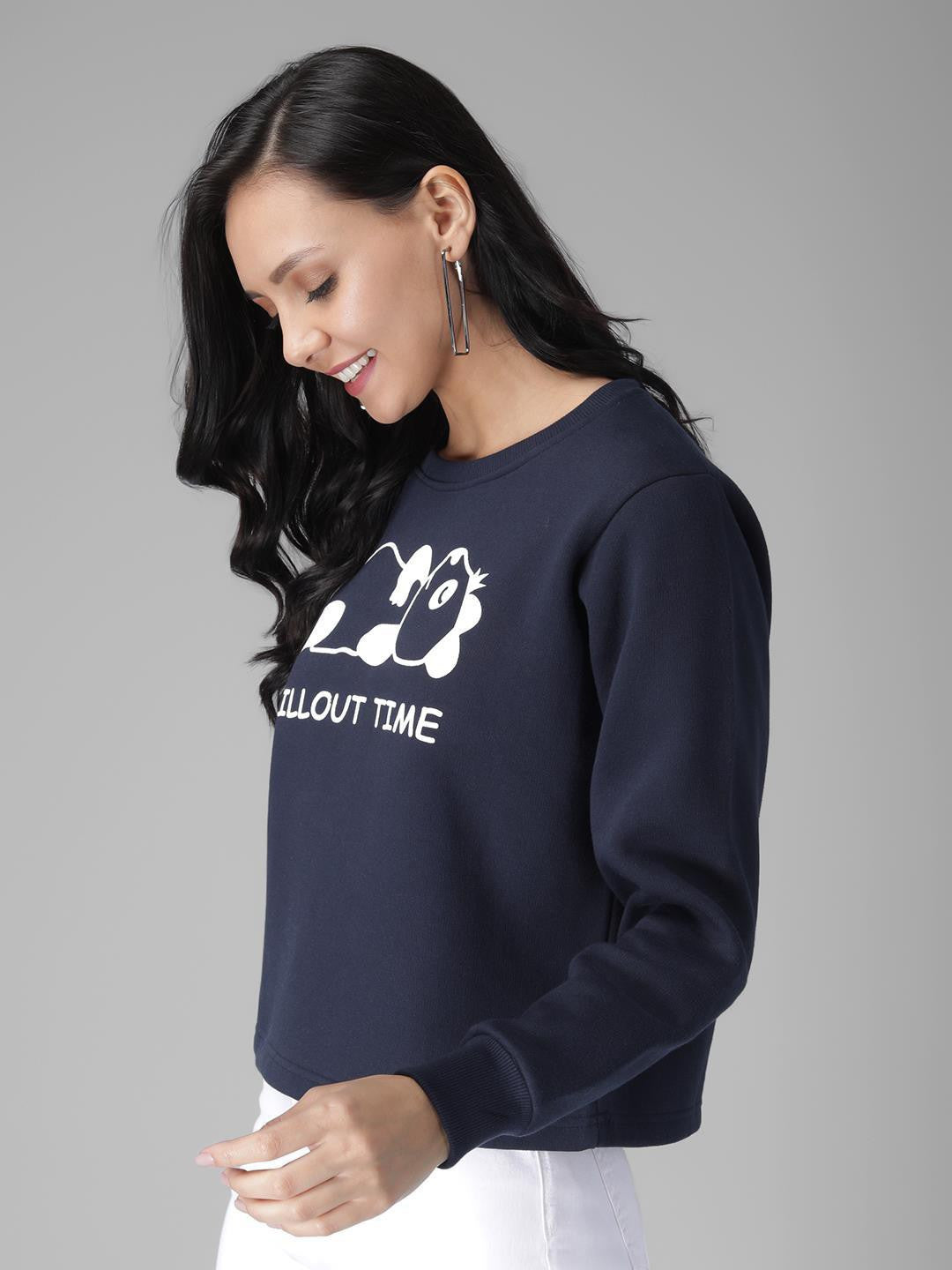 KOTTY Full Sleeve Solid Women Sweatshirt 