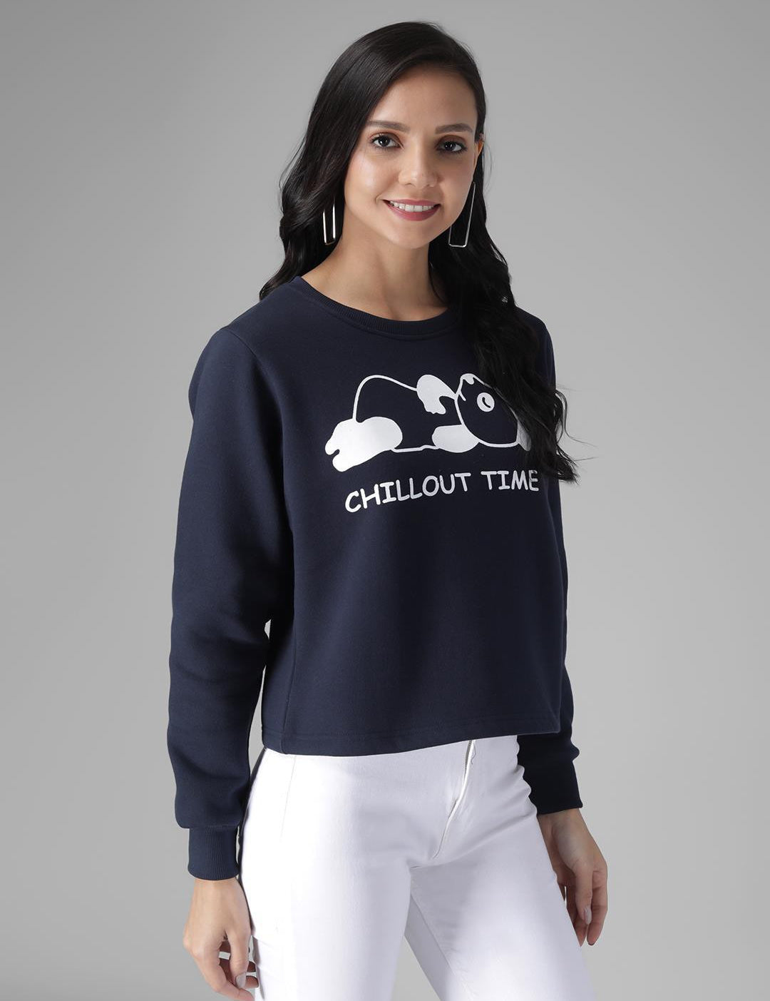 KOTTY Full Sleeve Solid Women Sweatshirt 