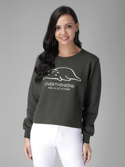 KOTTY Full Sleeve Solid Women Sweatshirt 