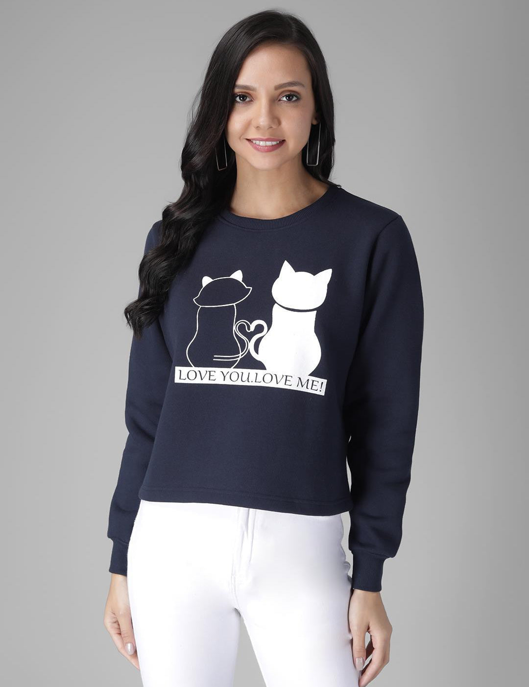 KOTTY Full Sleeve Solid Women Sweatshirt 
