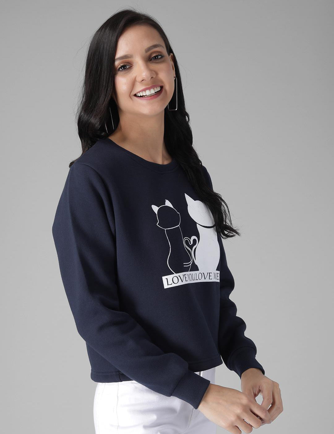KOTTY Full Sleeve Solid Women Sweatshirt 