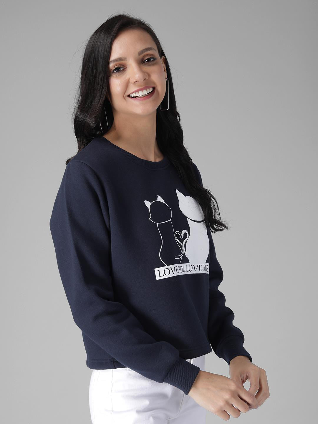 KOTTY Full Sleeve Solid Women Sweatshirt 