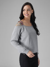 KOTTY Full Sleeve Solid Women Sweatshirt 