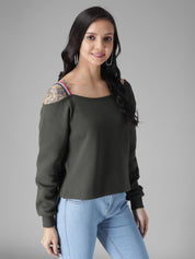 KOTTY Full Sleeve Solid Women Sweatshirt 