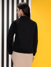 KOTTY Women Full Sleeve Solid Sweatshirt