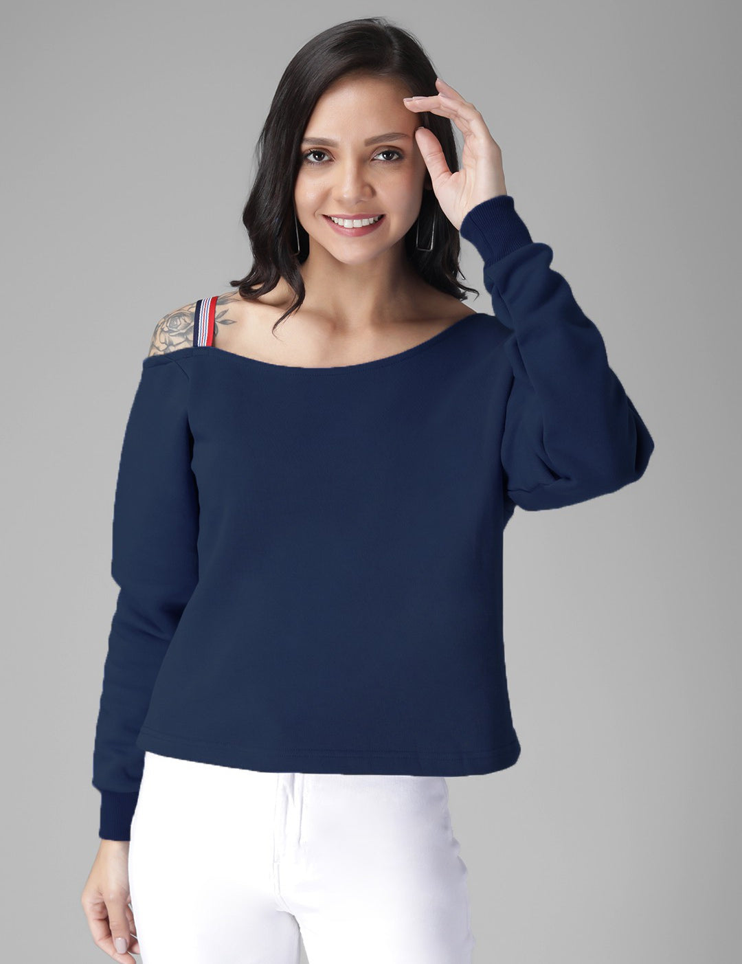 KOTTY Full Sleeve Solid Women Sweatshirt 