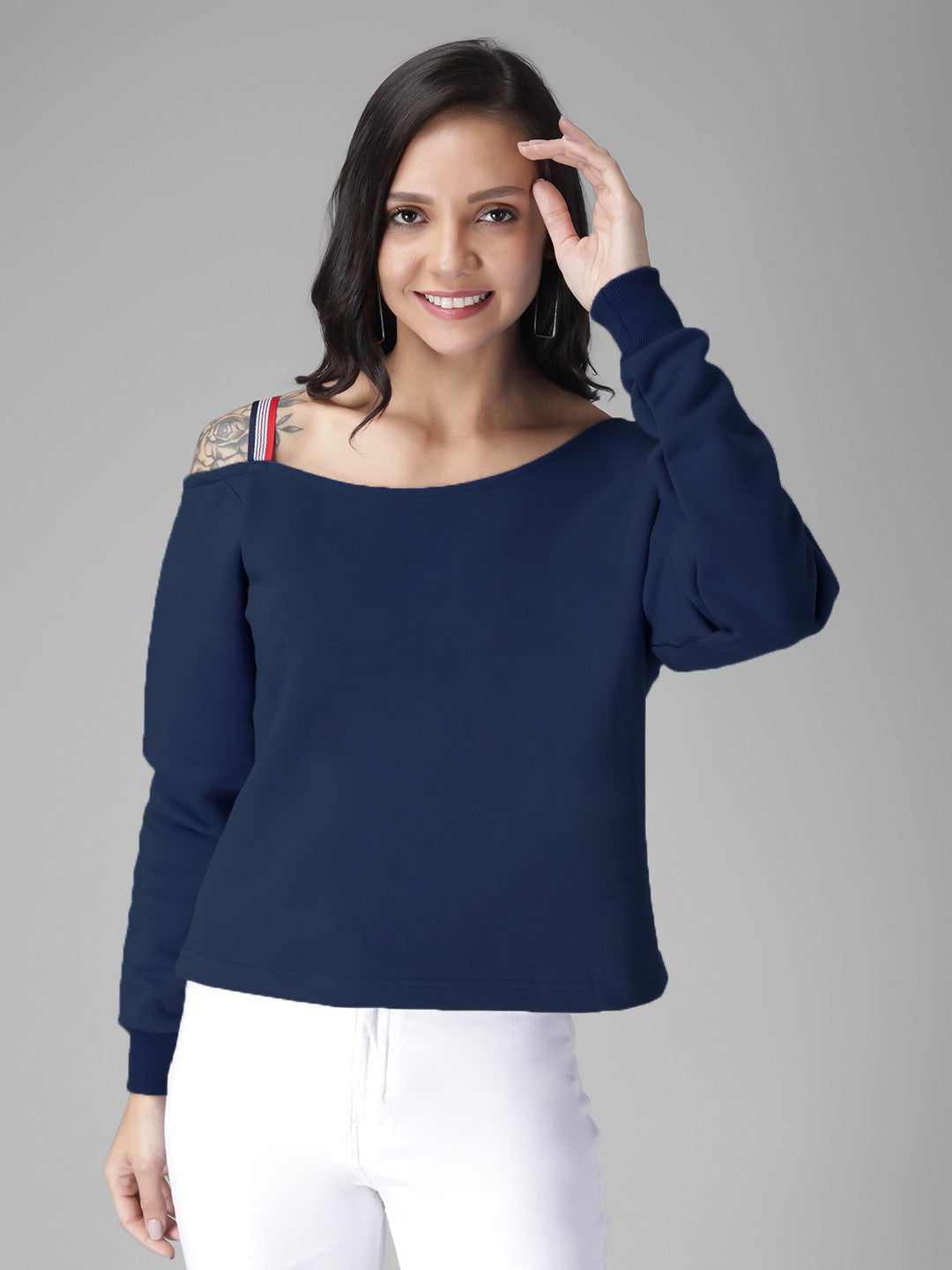 KOTTY Full Sleeve Solid Women Sweatshirt 