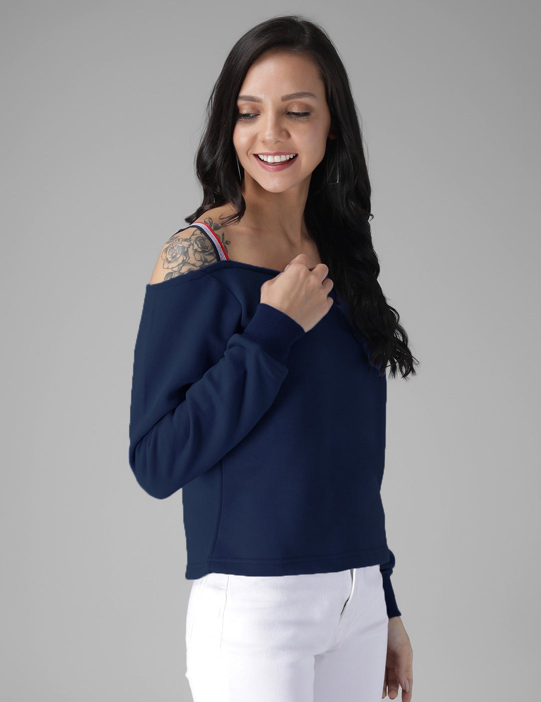 KOTTY Full Sleeve Solid Women Sweatshirt 