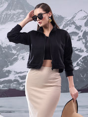 KOTTY Women Full Sleeve Solid Sweatshirt