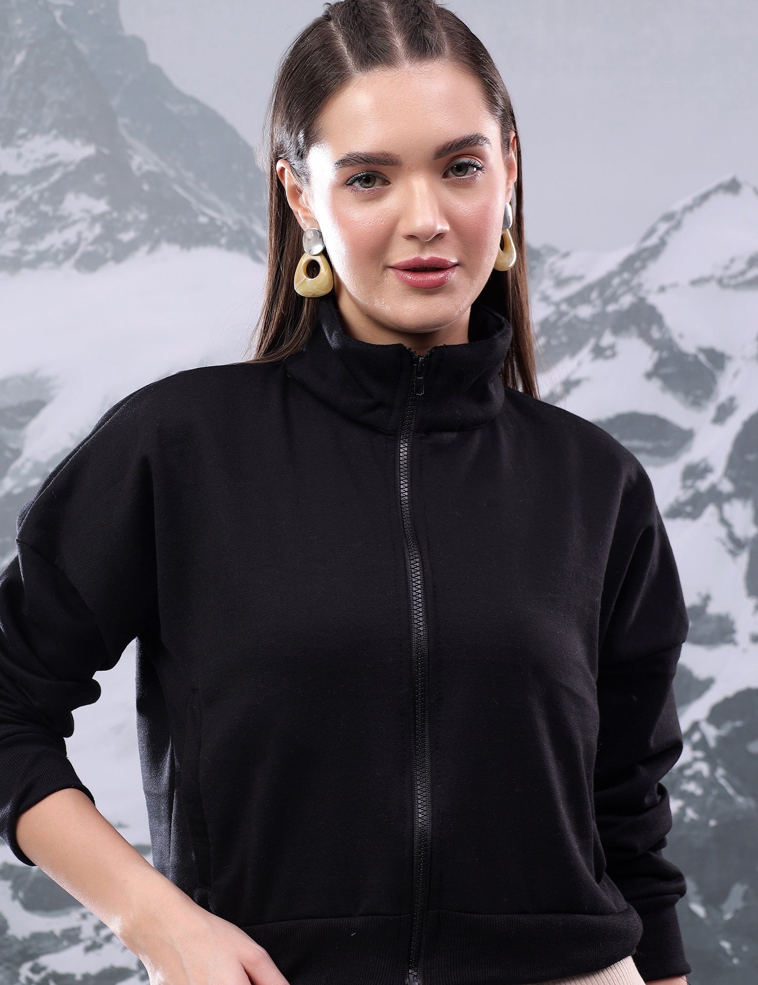 KOTTY Women Full Sleeve Solid Sweatshirt