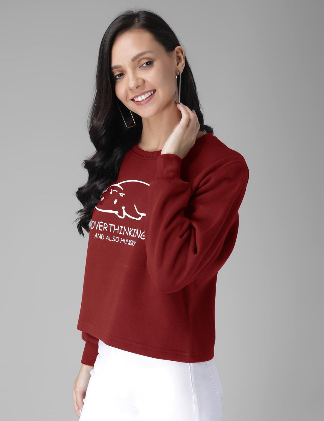 KOTTY Full Sleeve Solid Women Sweatshirt 