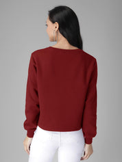 KOTTY Full Sleeve Solid Women Sweatshirt 
