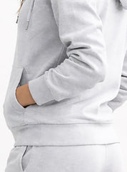 Women's Light Grey Zip Hoodie Tracksuit Set