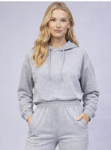 Women's Grey Hooded Sweatshirt Jogger Lounge Set