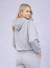 Women's Grey Hooded Sweatshirt Jogger Lounge Set
