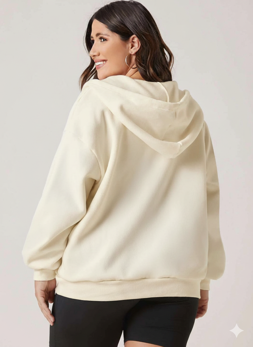 Kotty Women's Off-White Zipper Sweatshirt