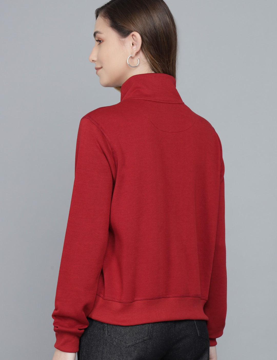 KOTTY Full Sleeve Solid Women Sweatshirt 