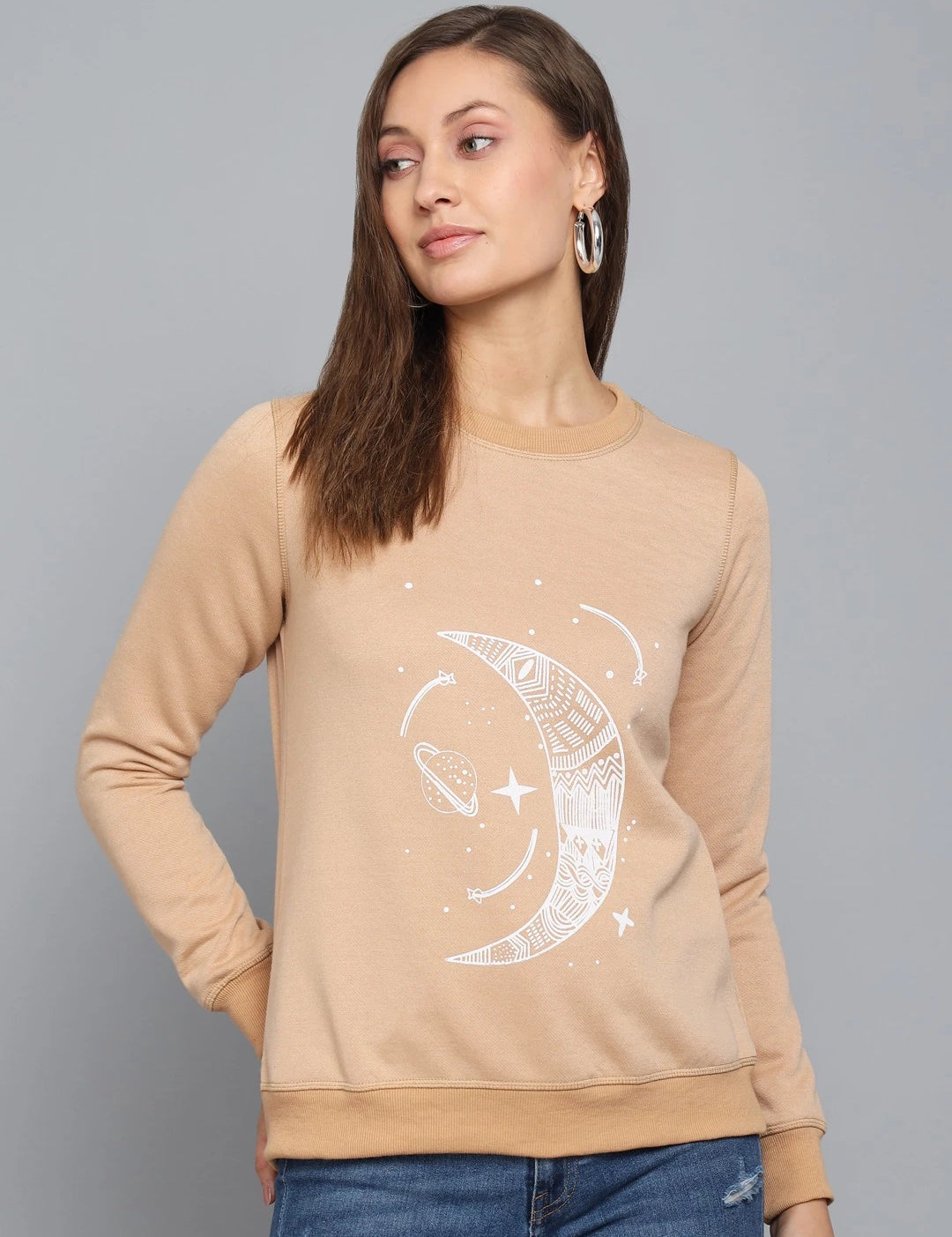 KOTTY Women Full Sleeve Printed Sweatshirt