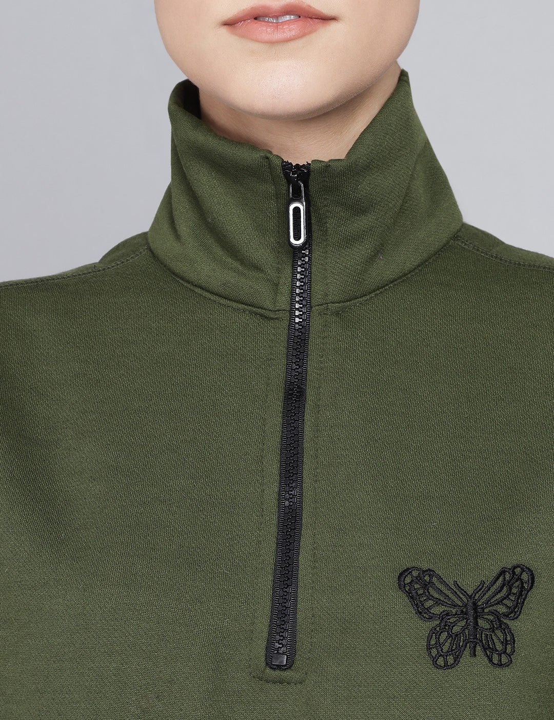 KOTTY Full Sleeve Solid Women Sweatshirt 
