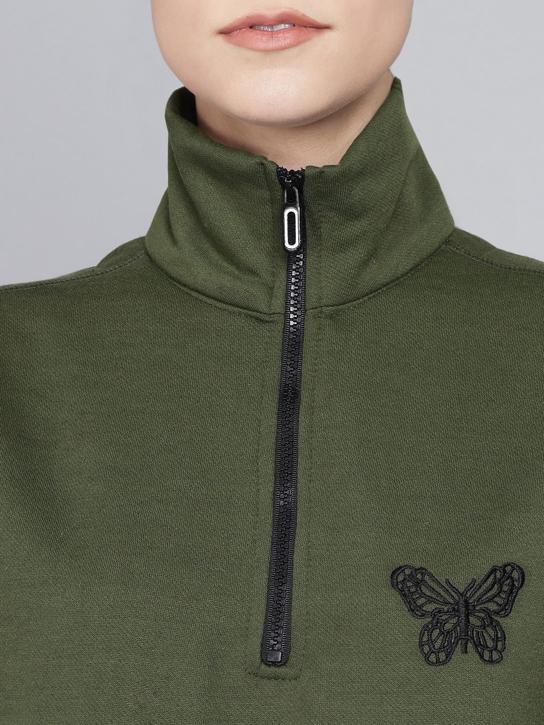 KOTTY Full Sleeve Solid Women Sweatshirt 