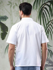 Kotty Men Spread Collar Textured Casual Shirt