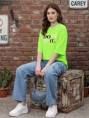Women's Casual Solid Round Neck Cotton T-Shirt