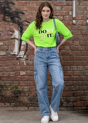 Women's Casual Solid Round Neck Cotton T-Shirt
