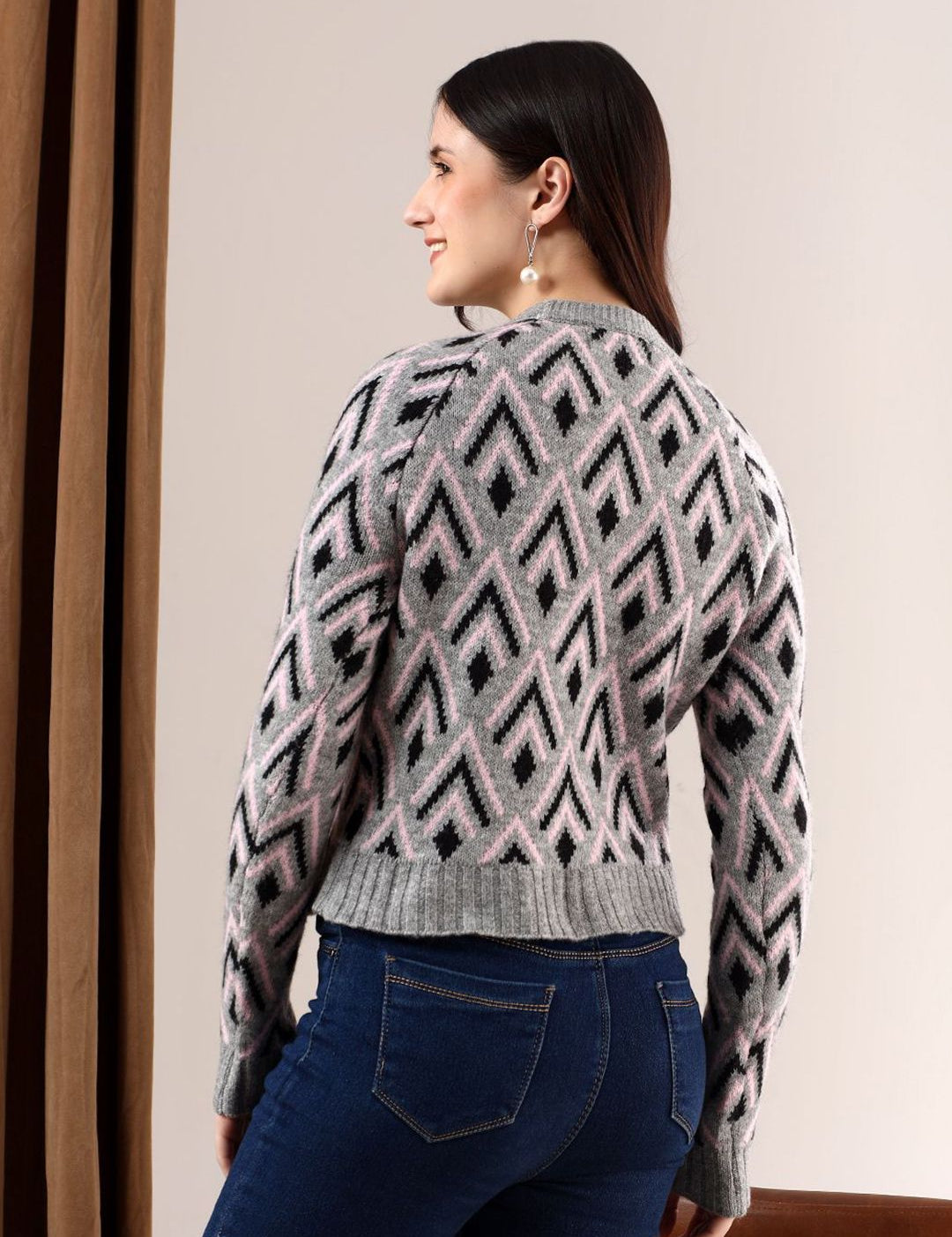 Kotty Women Printed Crop Pullover