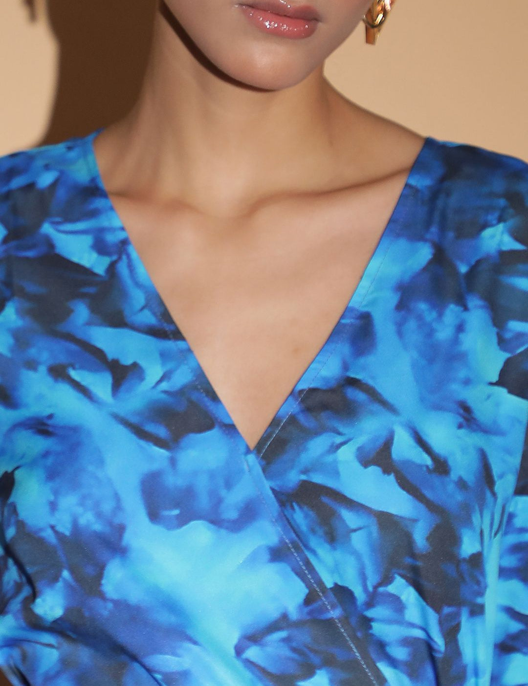 Kotty Abstract Printed Crepe Maxi Dress