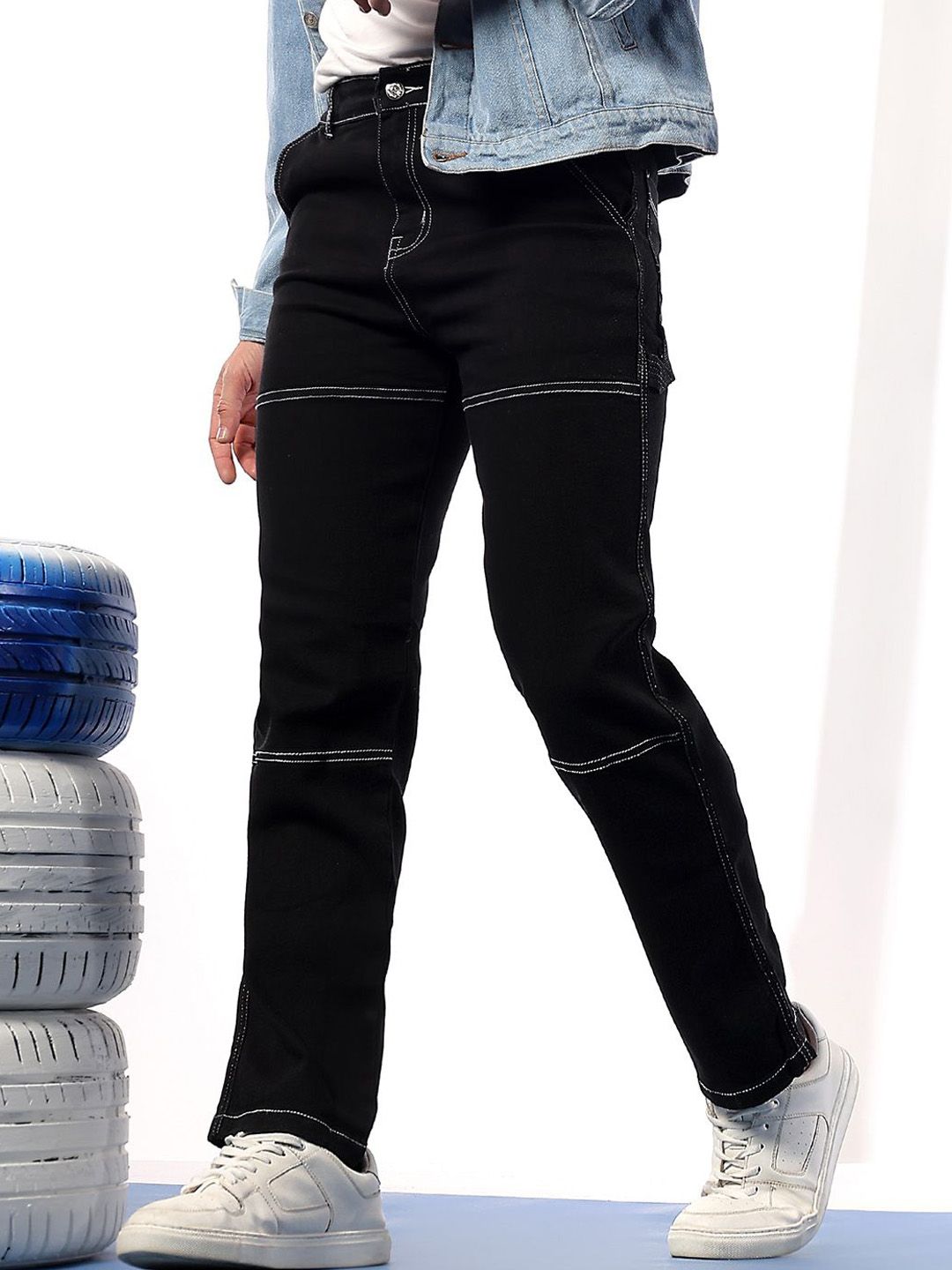 Kotty Men Comfort Regular Fit Mid-Rise Stretchable Jeans 