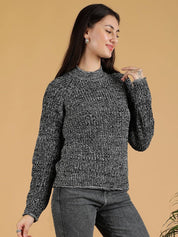 Kotty Mock Collar Knitted Cotton Sweater
