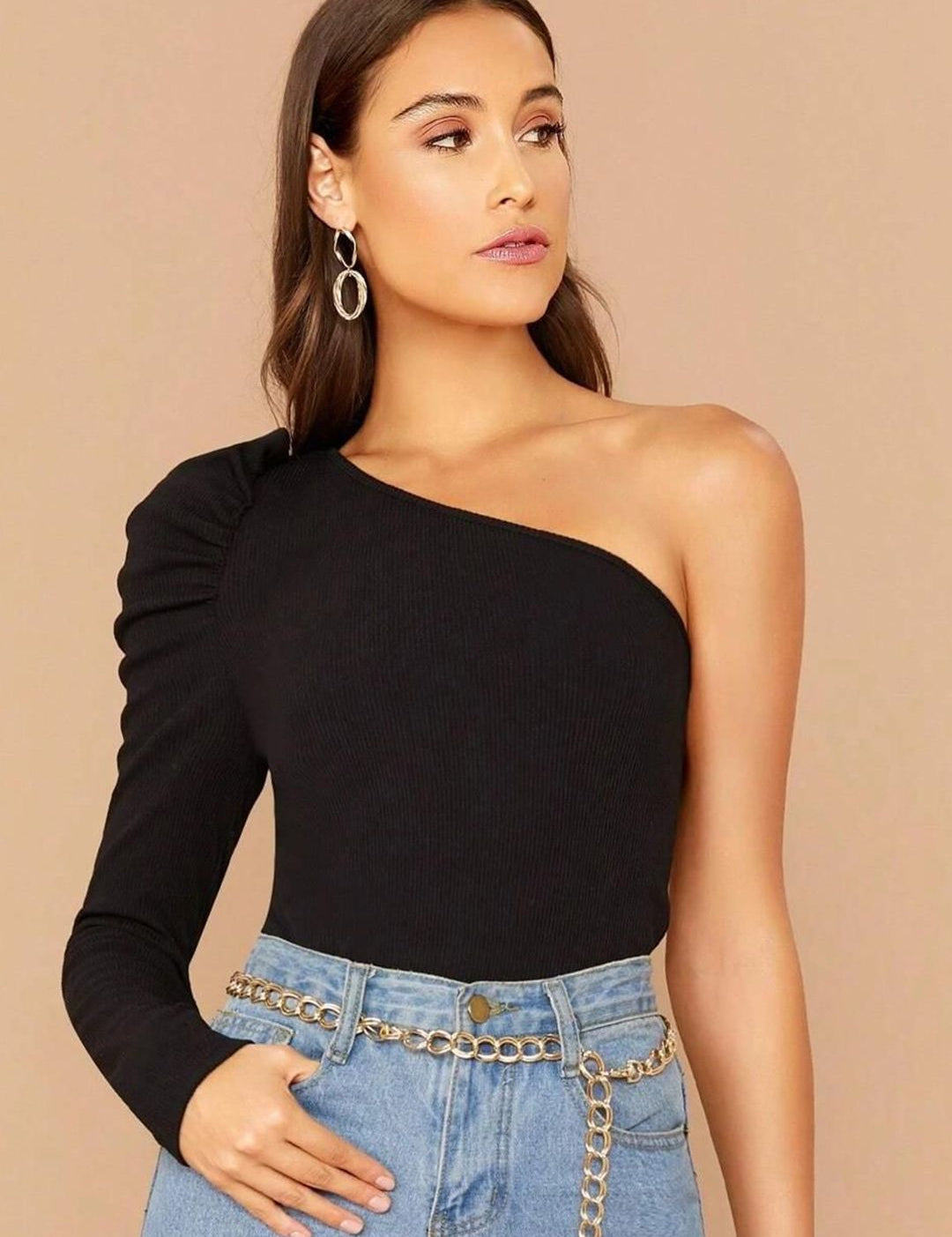 Kotty Women Solid One Shoulder Top