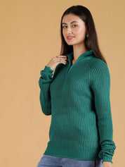 Kotty Women Half Zipper Cotton Pullover